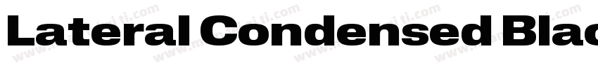 Lateral Condensed Black字体转换